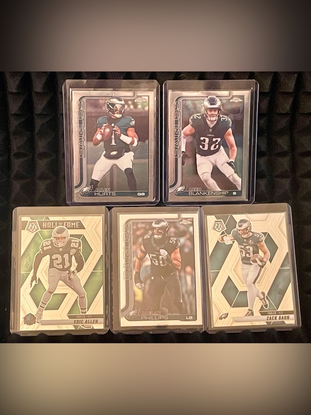 Jalen Hurts 2026 Topps Chrome Football & 2024 Mosaic Set of 5